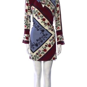 Sandro Floral Bell Sleeve Dress